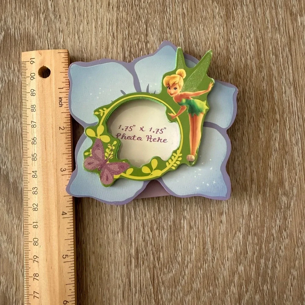 Disney Fairies Tinker Bell Wooden Flower Picture Frame 4x4 F.A.B Starpoint 2009